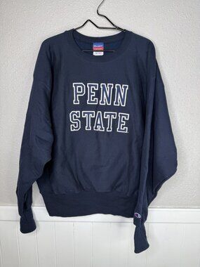 Vtg Penn State Spellout Champion Reverse Weave Crewneck Sweatshirt XL Oversize